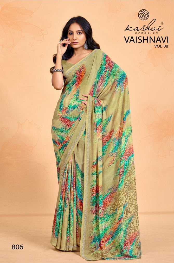 Vaishnavi Vol 8 By Kashvi Whatless Daily Wear Sarees Suppliers In India